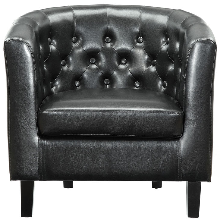 Chaise Chance en similicuir - Noir