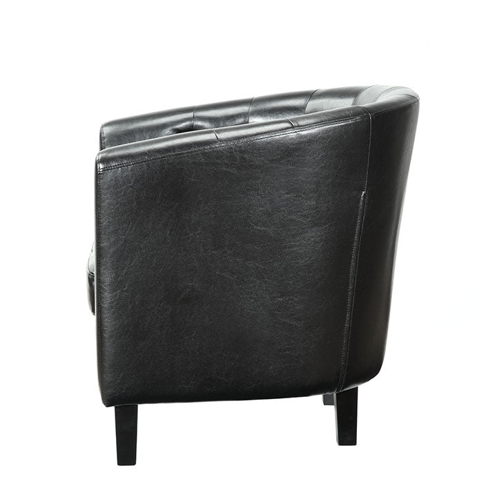 Chaise Chance en similicuir - Noir
