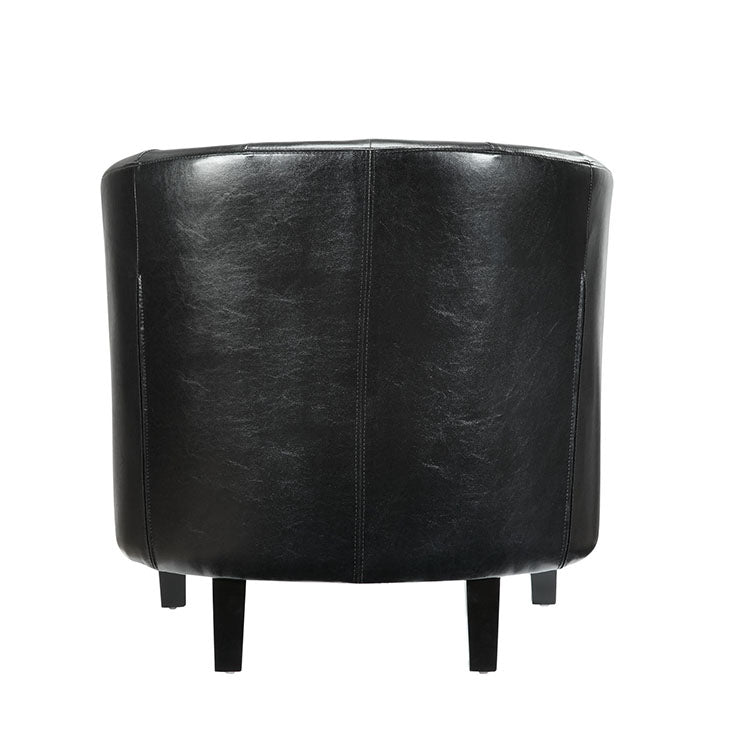 Chaise Chance en similicuir - Noir