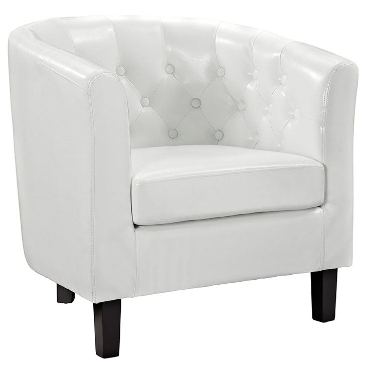 Chaise Chance en similicuir - Blanc