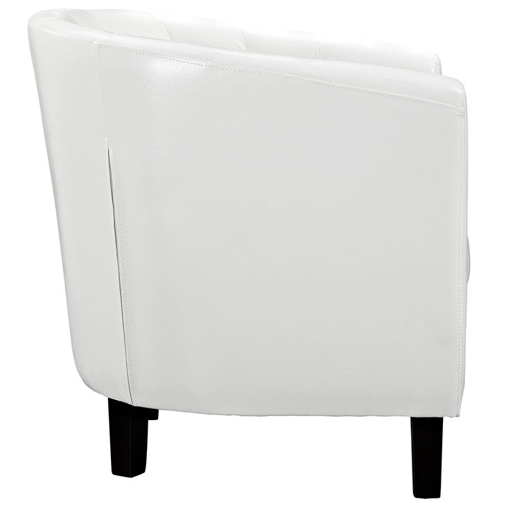 Chaise Chance en similicuir - Blanc