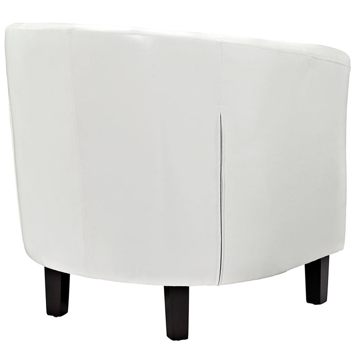 Chaise Chance en similicuir - Blanc