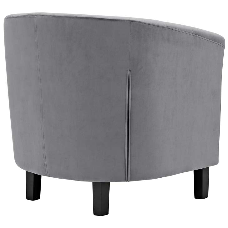 Chaise Chance en velours - Gris