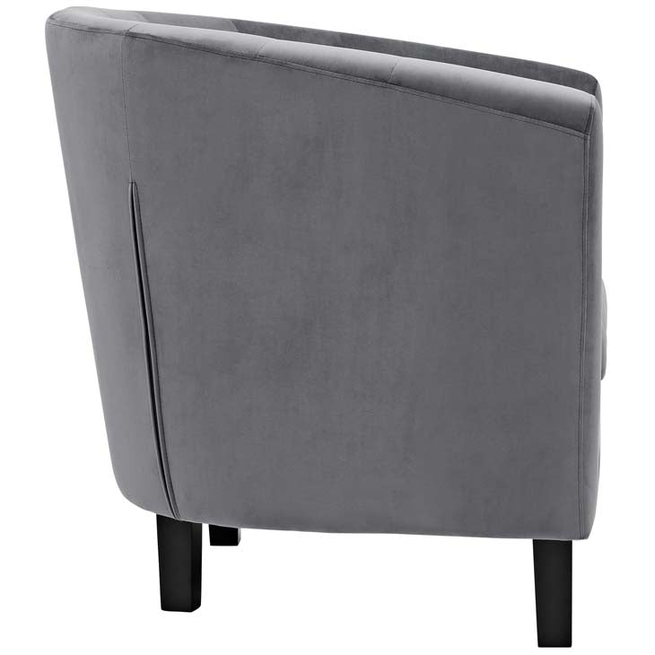 Chaise Chance en velours - Gris