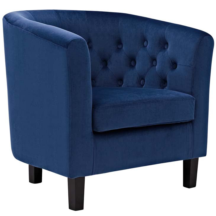 Chaise Chance en velours - Bleu marine