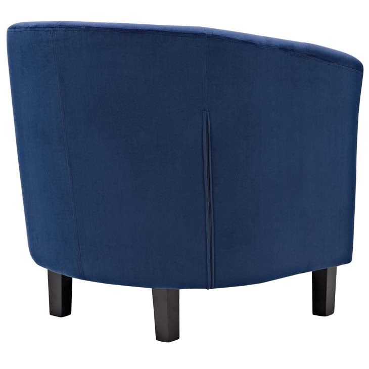 Chaise Chance en velours - Bleu marine