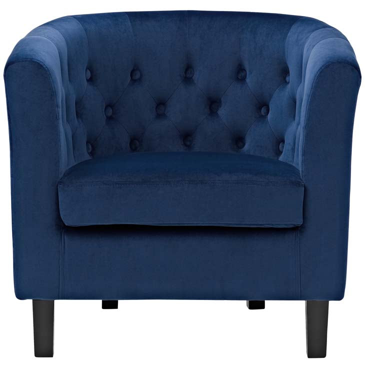 Chaise Chance en velours - Bleu marine